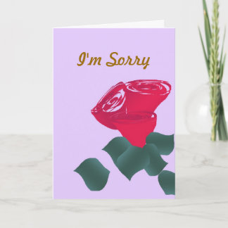 I'm Sorry Card