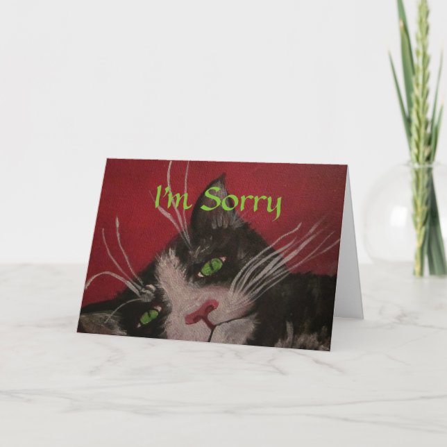 I'm sorry cat card (Front)