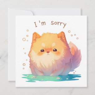 I'm Sorry Cute Dog Holiday Card