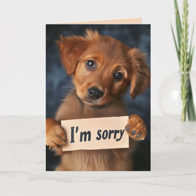 I'm Sorry Cute Puppy Card (Front)