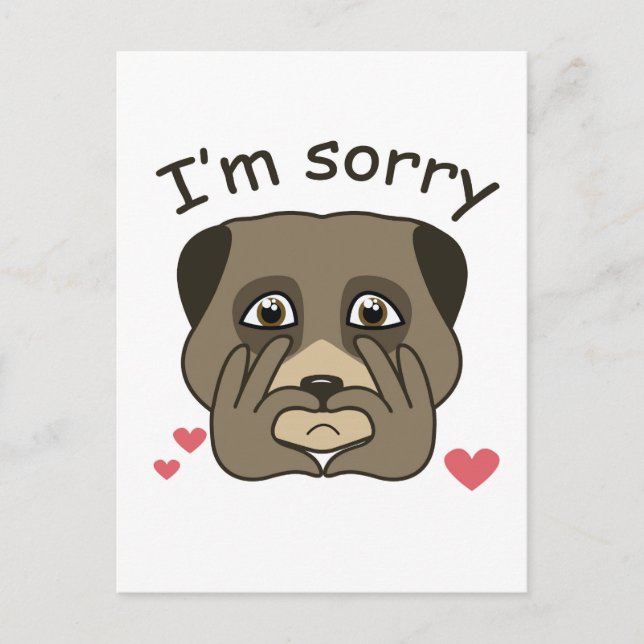 I'm sorry design postcard (Front)