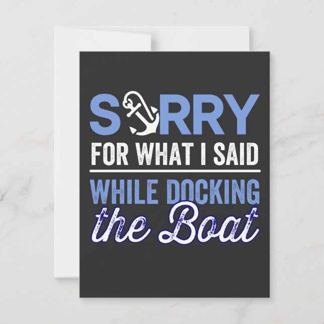 im sorry for what i said while i was docking thank you card (Front)