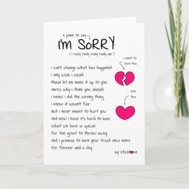 I'm Sorry / Forgive Me Card (Front)