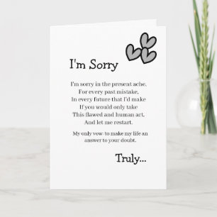I'm Sorry Forgive Me Card