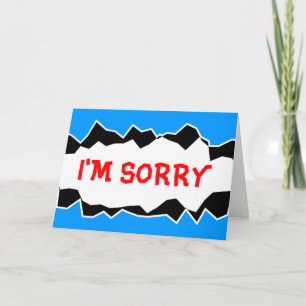 I'm Sorry greeting card