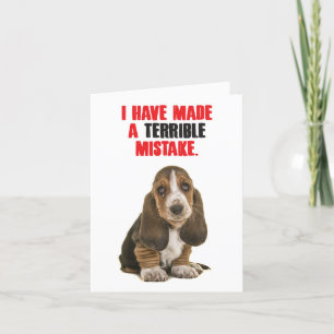 I'm Sorry Greeting Card - Terrible Mistake