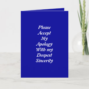 I'm sorry greeting cards