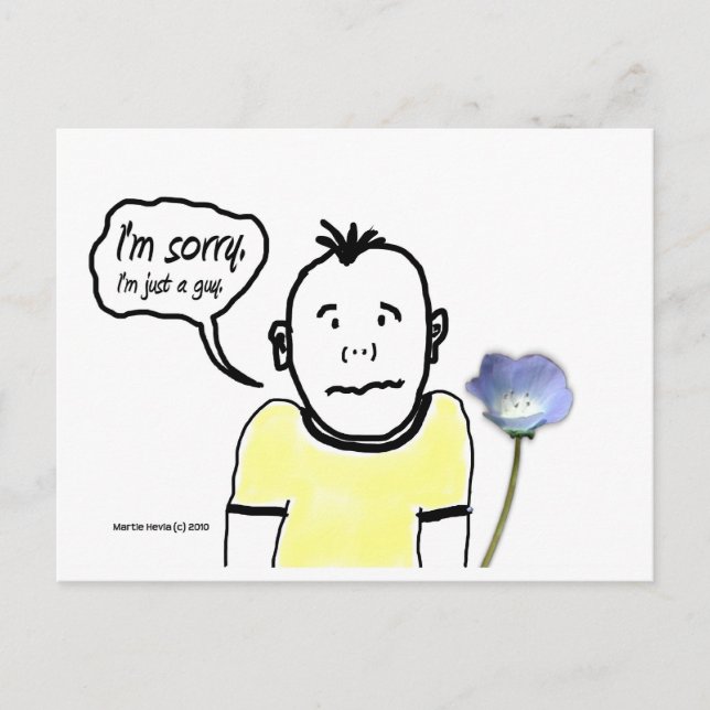 I'm Sorry Guy | Blue Beach Song™ Postcard (Front)