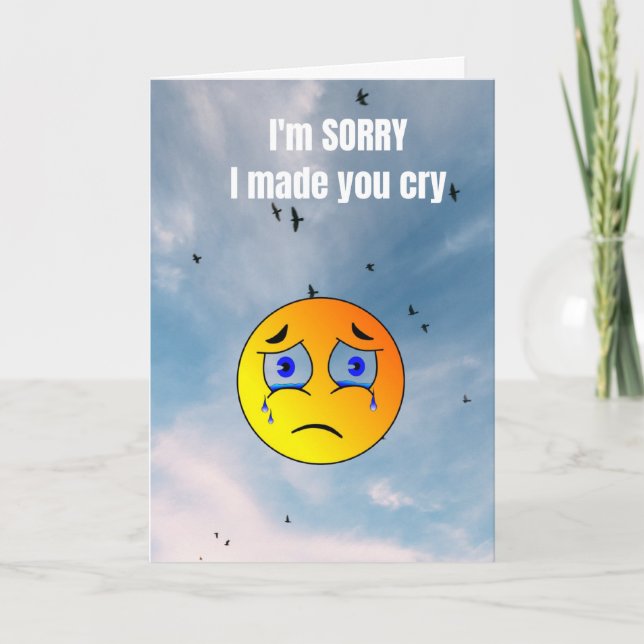 I'm sorry I made you cry. Card (Front)