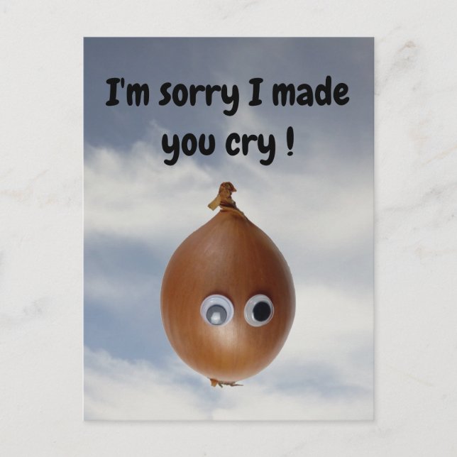 I'm sorry I made you cry! postcard (Front)