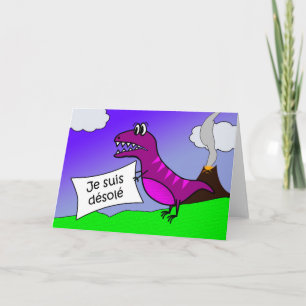 I'm sorry, I'm Sorry Apology Card in French