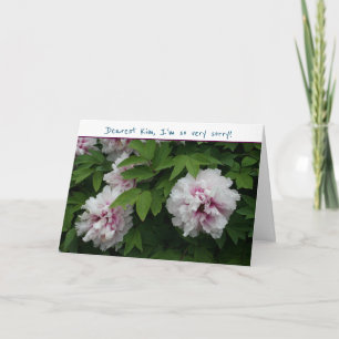 I'm Sorry Please Forgive Me Peonies Modern Apology Card