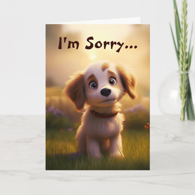 I'm Sorry... Puppy Dog Eyes Card (Front)