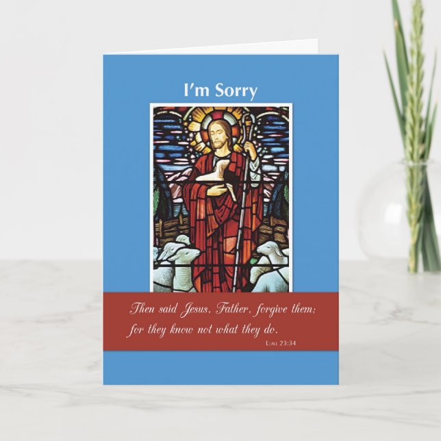 I'm Sorry, Religious, Good Shepherd Card (Front)