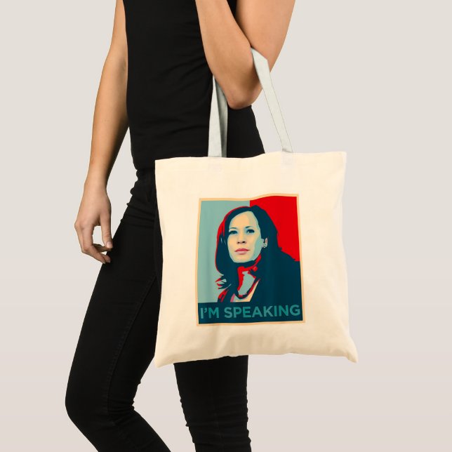 I'm Speaking Kamala Harris Tote Bag (Front (Product))