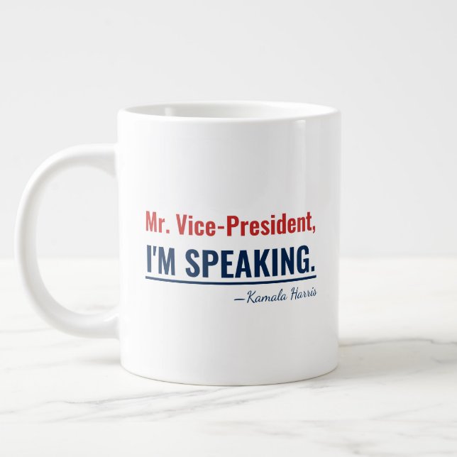 I'm Speaking Kamala Harris Vice-President 2020 Large Coffee Mug (Left)