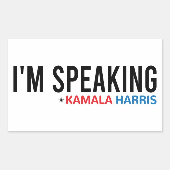 I'm Speaking, Kamala Quote, Kamala Harris Sticker (Front)