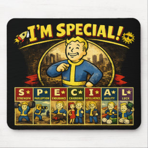 I'm Special Fallout Inspired Stats Mousepad
