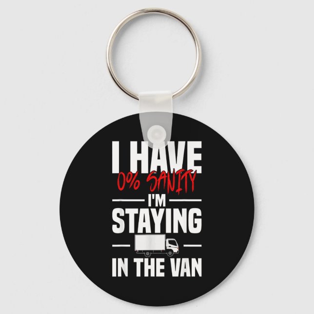 I'm Staying In Tha Van Funny Phasmophobia Women's  Keychain (Front)