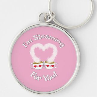 I'm Steaming For You Valentine's Teacup(s)Keychain Keychain
