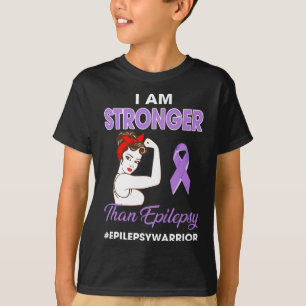I'm Stronger Than Epilepy- Epilepsy Awareness Warr T-Shirt