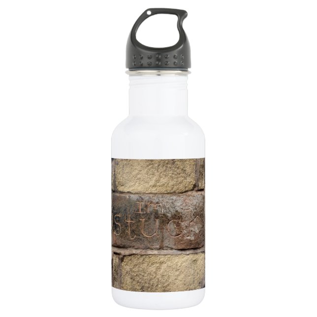 "I'm Stuck" another brick in the wall 532 Ml Water Bottle (Front)
