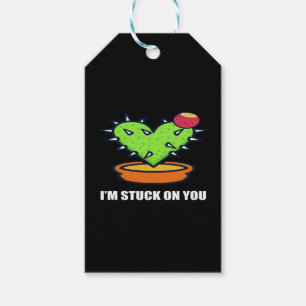 Im Stuck On You Cactus Cute Plant Design  Gift Tags