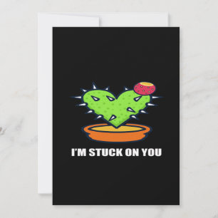 Im Stuck On You Cactus Cute Plant Design Holiday Card