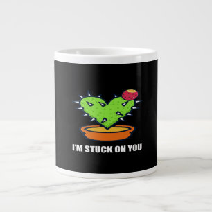 Im Stuck On You Cactus Cute Plant Design  Large Coffee Mug