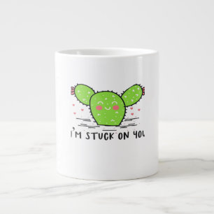 Im Stuck On You Cactus Cute Plant Style  Large Coffee Mug