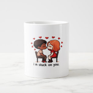Im Stuck On You Classic Love Design  Large Coffee Mug