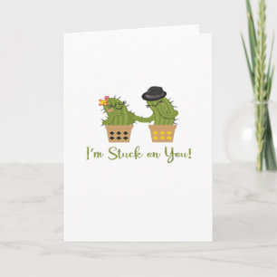 Im Stuck On You Funny Valentine Playful Design  Card