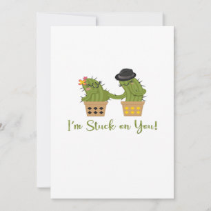 Im Stuck On You Funny Valentine Playful Design  Holiday Card