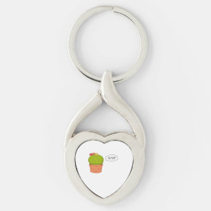 Im Stuck On You Happy Cactus Playful Design  Keychain