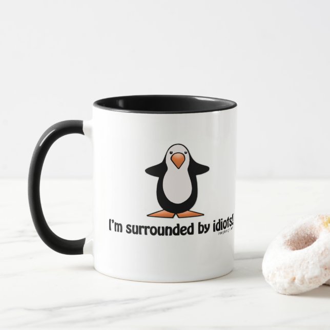 I'm Surrounded By Idiots Mug (With Donut)