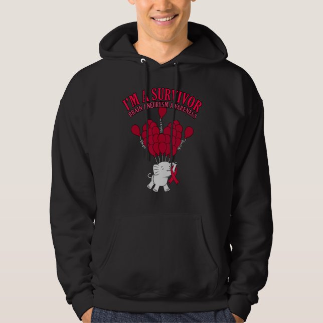 I'm Survivor Brain Aneurysm Awareness Month Suppor Hoodie (Front)