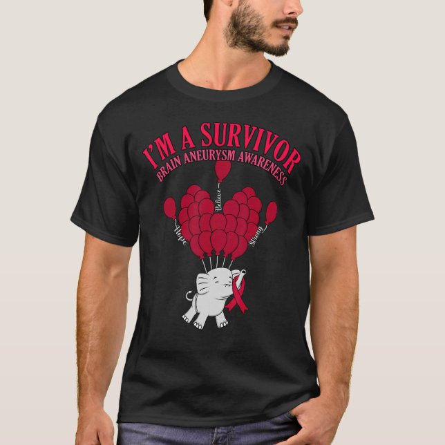 I'm Survivor Brain Aneurysm Awareness Month Suppor T-Shirt (Front)
