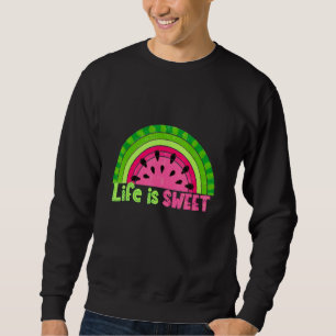 I'm Sweet Cute Rainbow Watermelon Summer Melon Fru Sweatshirt