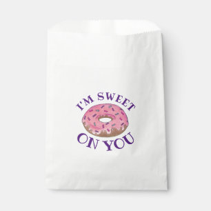 I'm Sweet On You Pink Doughnut Doughnut Foodie Lov Favour Bag