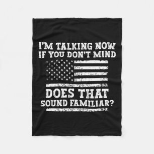 I'm Talking Now Shirt Trump Kamala Debate Funny Tr Fleece Blanket