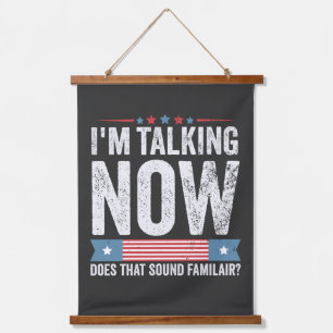 I'm Talking Now Trump Kamala President Debate Hanging Tapestry