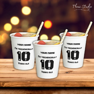 I'm Technically... years old Leap Year Birthday Paper Cups