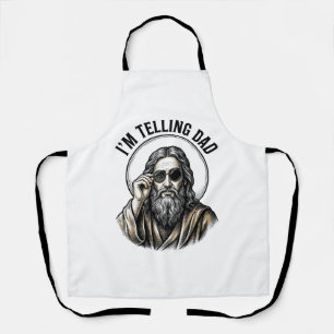 I'm Telling Dad Vintage Engraving Funny Shirt Apron