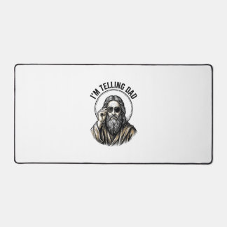 I'm Telling Dad Vintage Engraving Funny Shirt Desk Mat