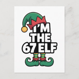 Im The 67 Elf Six Seven Elf Meme Christmas Postcard