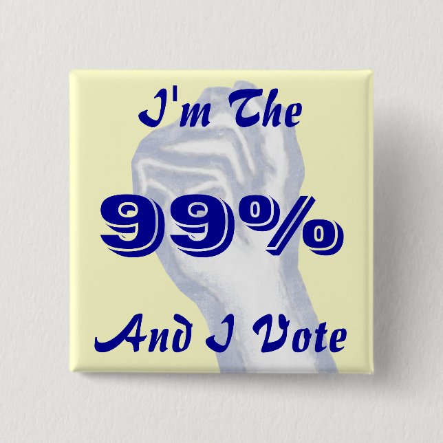 I'm The 99% 2 Inch Square Button (Front)