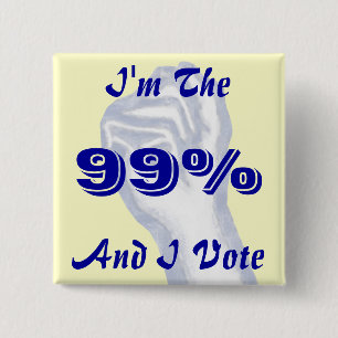 I'm The 99% 2 Inch Square Button
