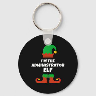 I'm The Administrator Elf Family Pajama Christmas Keychain