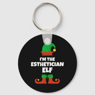 I'm The Aesthetician Elf Family Pajama Christmas B Keychain