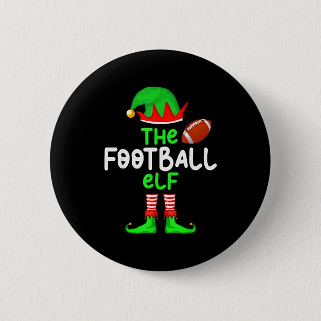 I'm The American Football Elf Christmas Matching P 2 Inch Round Button (Front)